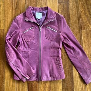 Kühle 100% Goatskin Leather Jacket - beautiful purple -